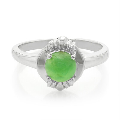 Zilveren herenring met een keizerlijk chrysopraas