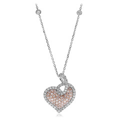 Gouden halsketting met I1 Roze Diamanten (CIRARI)