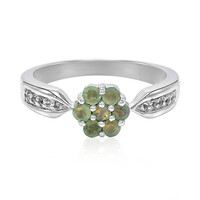 Zilveren ring met alexandrieten