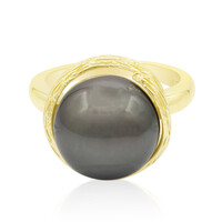 Zilveren ring met een Tahiti parel (TPC)