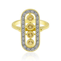 Zilveren ring met citrienstenen