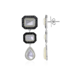 Zilveren oorbellen met parelmoer (Dallas Prince Designs)