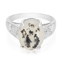 Zilveren ring met een dendrieten agaat