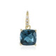 Gouden hanger met een Londen-blauwe topaas
