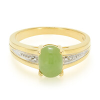 Zilveren ring met een keizerlijk chrysopraas