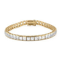 Zilveren armband met witte topaasstenen