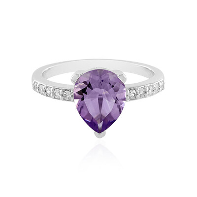 Zilveren ring met een lavendel amethist