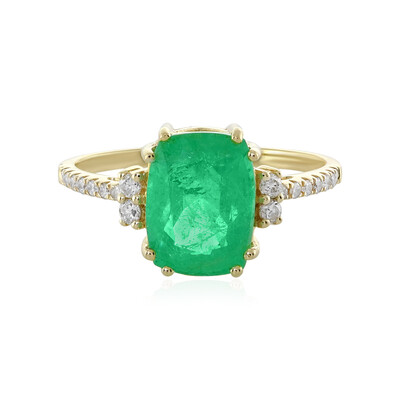 Gouden ring met een Ethiopische smaragd (AMAYANI)