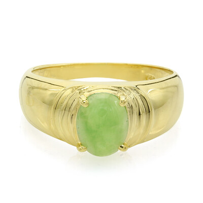 Zilveren herenring met een keizerlijk chrysopraas