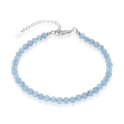 Zilveren armband met aquamarijnstenen