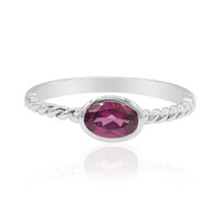 Zilveren ring met een rhodliet