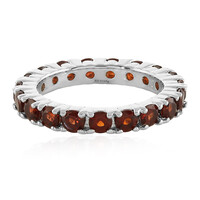 Zilveren ring met Mozambique granaten