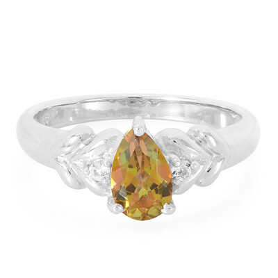 Zilveren ring met een jungle-topaas