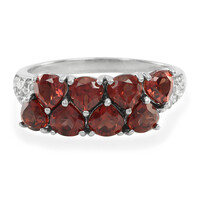 Zilveren ring met Mozambique granaten