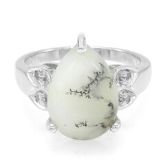 Zilveren ring met een dendrieten agaat