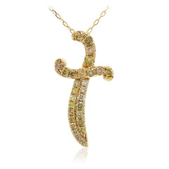 Gouden halsketting met SI2 Fancy Diamanten (CIRARI)