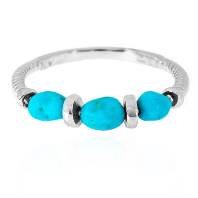 Zilveren ring met Sleeping Beauty Turkooisen (Anne Bever)