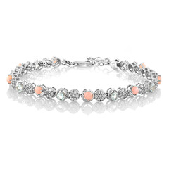 Zilveren armband met aquamarijnstenen