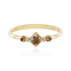 Gouden ring met een I2 Bruine Diamant