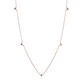 Gouden halsketting met hemel-blauwe I2 diamanten