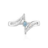 Zilveren ring met een Santa Maria-aquamarijn
