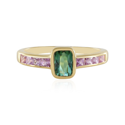 Zilveren ring met een groene Benedito toermalijn (Adela Silber)