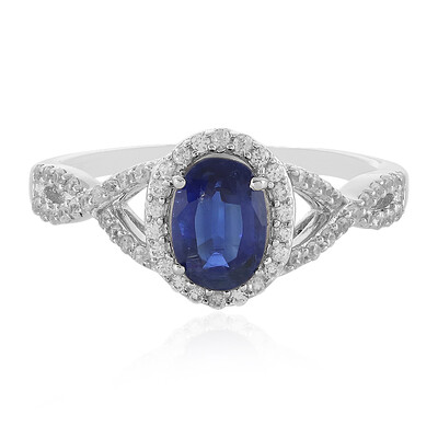 Zilveren ring met een kyaniet