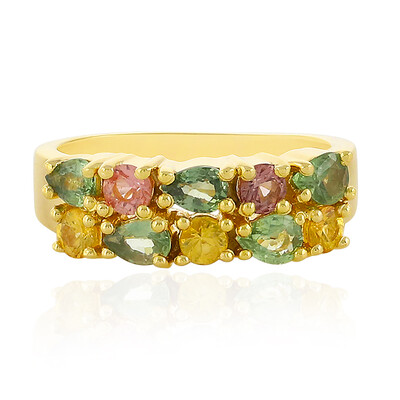 Zilveren ring met saffieren