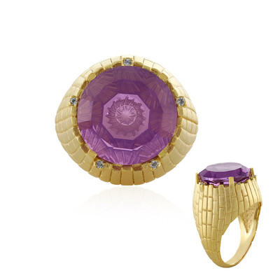 Zilveren ring met een amethist