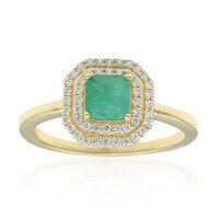 Zilveren ring met een Braziliaanse smaragd