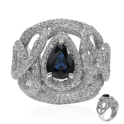 Gouden ring met een blauwe saffier (Estée Collection)