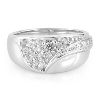 Zilveren ring met zirkonen