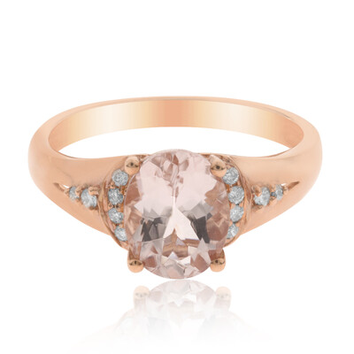 Gouden ring met een AAA Morganiet