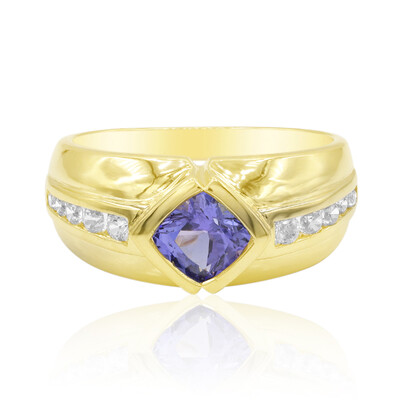 Gouden ring met een tanzaniet (de Melo)