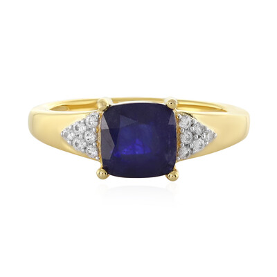 Zilveren ring met een Madagaskar Blauwe Saffier
