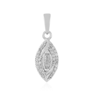 Zilveren hanger met een I1 (I) Diamant