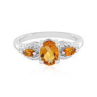 Zilveren ring met een citrien