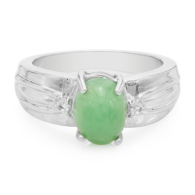 Zilveren ring met een keizerlijk chrysopraas