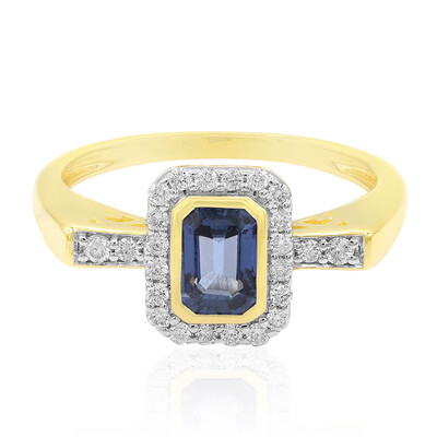 Gouden ring met een Ceylon saffier (Annette)