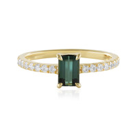 Zilveren ring met een groene Benedito toermalijn (Adela Silber)