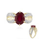 Gouden ring met een Madagaskar Robijn (Ornaments by de Melo)