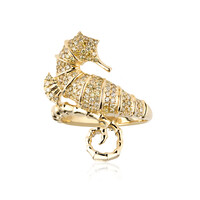 Gouden ring met SI2 Fancy Diamanten (CIRARI)