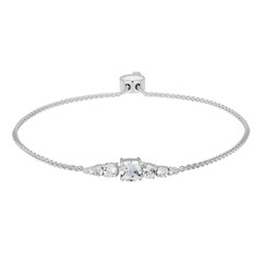 Zilveren armband met een witte topaas (Adela Silber)