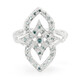 Zilveren ring met een Fancy diamant