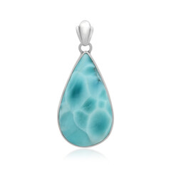 Zilveren hanger met een larimar