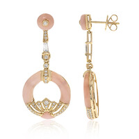 Gouden oorbellen met roze opalen (CIRARI)