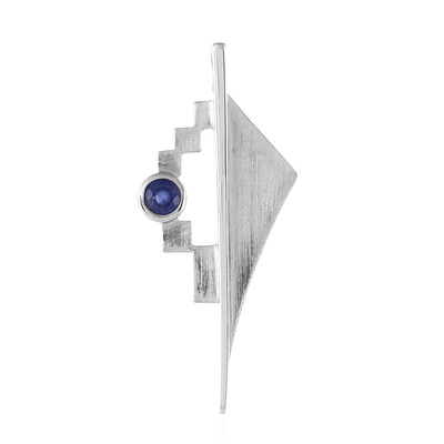 Zilveren hanger met een Madagaskar Blauwe Saffier (MONOSONO COLLECTION)