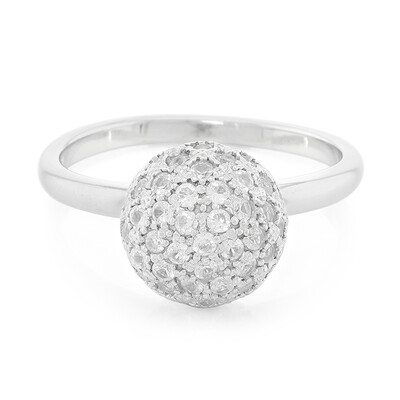 Zilveren ring met zirkonen