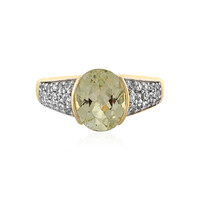 Gouden ring met een kanariegele kunziet