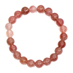 Armband met rozen kwartskristallen